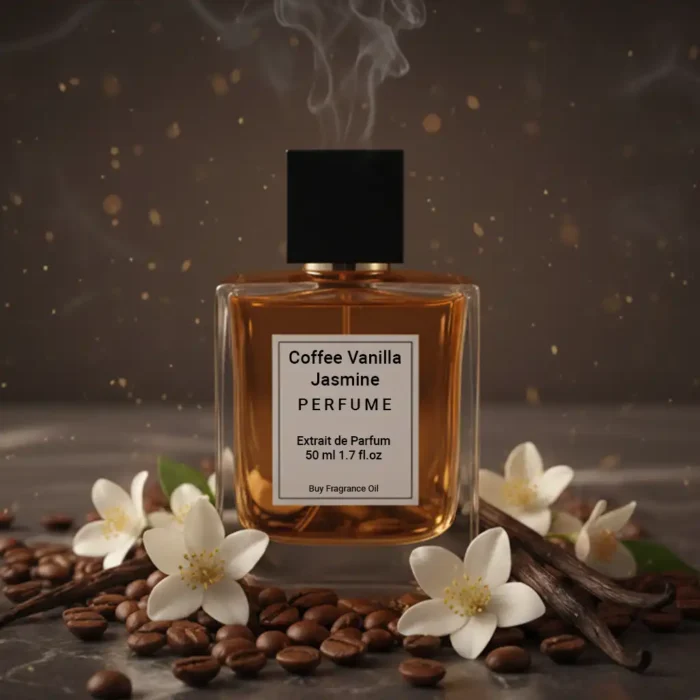 Coffee Vanilla Jasmine Perfume Oil | Long-Lasting Oriental Gourmand Scent Inspired by Black Opium