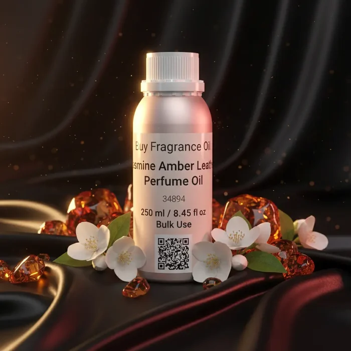 Experience Jasmine Amber Leather Perfume Oil, inspired by Tom Ford Jasmin Rouge (for reference only). A sensual blend of exotic jasmine, warm amber, and smooth leather — bold, elegant, and unforgettable. 100% pure perfume oil, long-lasting and alcohol-free.
