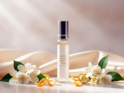 Jasmine Orange Blossom Musk Perfume Oil – floral white musk fragrance inspired by Dior Pure Poison, elegant feminine long-lasting perfume oil.
