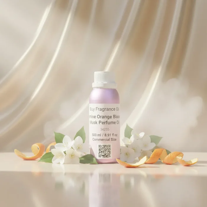 Jasmine Orange Blossom Musk Perfume Oil – floral white musk fragrance inspired by Dior Pure Poison, elegant feminine long-lasting perfume oil.