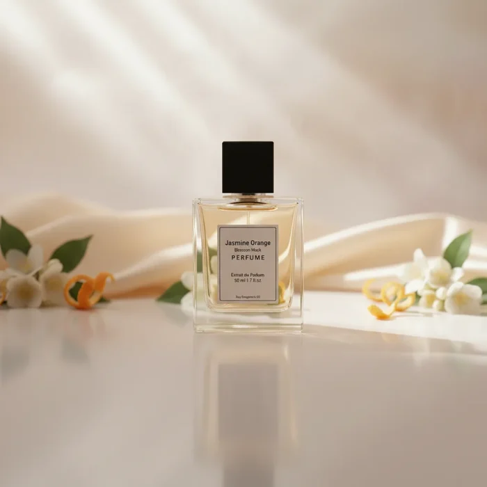 Jasmine Orange Blossom Musk Perfume Oil – floral white musk fragrance inspired by Dior Pure Poison, elegant feminine long-lasting perfume oil.