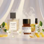 Jasmine Orange Blossom Musk Perfume Oil – floral white musk fragrance inspired by Dior Pure Poison, elegant feminine long-lasting perfume oil.