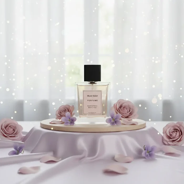 Discover Musk Violet Perfume Oil, inspired by Ajmal Violet Musk (for reference only). A serene fusion of violet petals, white musk, and soft powdery notes — evoking purity, tranquility, and modern Arabian refinement. Alcohol-free and long-lasting.