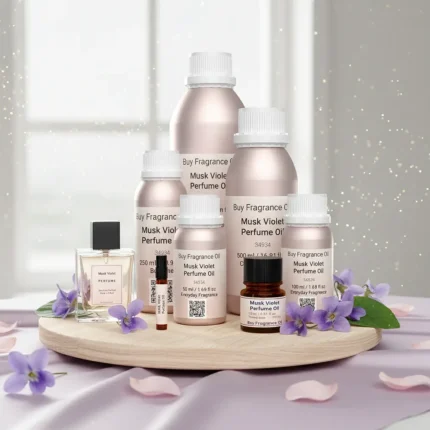Discover Musk Violet Perfume Oil, inspired by Ajmal Violet Musk (for reference only). A serene fusion of violet petals, white musk, and soft powdery notes — evoking purity, tranquility, and modern Arabian refinement. Alcohol-free and long-lasting.
