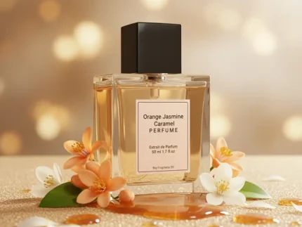Orange Jasmine Caramel Perfume Oil – floral gourmand fragrance inspired by Scandal, sweet orange blossom and caramel perfume oil for women.