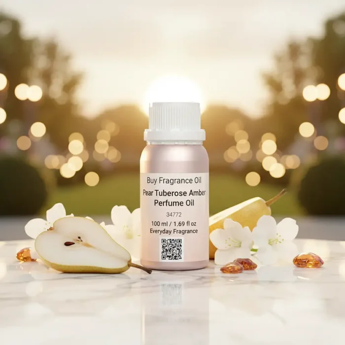 Discover Pear Tuberose Amber Perfume Oil, inspired by YSL Supreme Bouquet (for reference only). A luminous blend of juicy pear, creamy tuberose, and golden amber creates a refined and long-lasting fragrance oil — elegant, sensual, and perfectly balanced. Alcohol-free, unisex luxury scent.