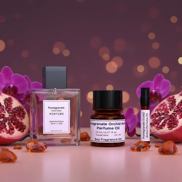 Pomegranate Orchid Amber Perfume Oil | Long-Lasting Amber Floral Fragrance – Inspired by Calvin Klein Euphoria