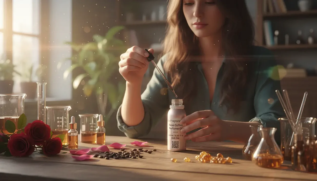 Discover Rose Coffee Perfume Oil, inspired by Tom Ford Café Rose (for reference only). A rich fusion of Damask rose, roasted coffee, amber, and sandalwood — sensual, sophisticated, and long-lasting. Perfect for evening elegance and cool-weather allure.