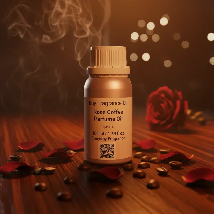 Discover Rose Coffee Perfume Oil, inspired by Tom Ford Café Rose (for reference only). A rich fusion of Damask rose, roasted coffee, amber, and sandalwood — sensual, sophisticated, and long-lasting. Perfect for evening elegance and cool-weather allure.