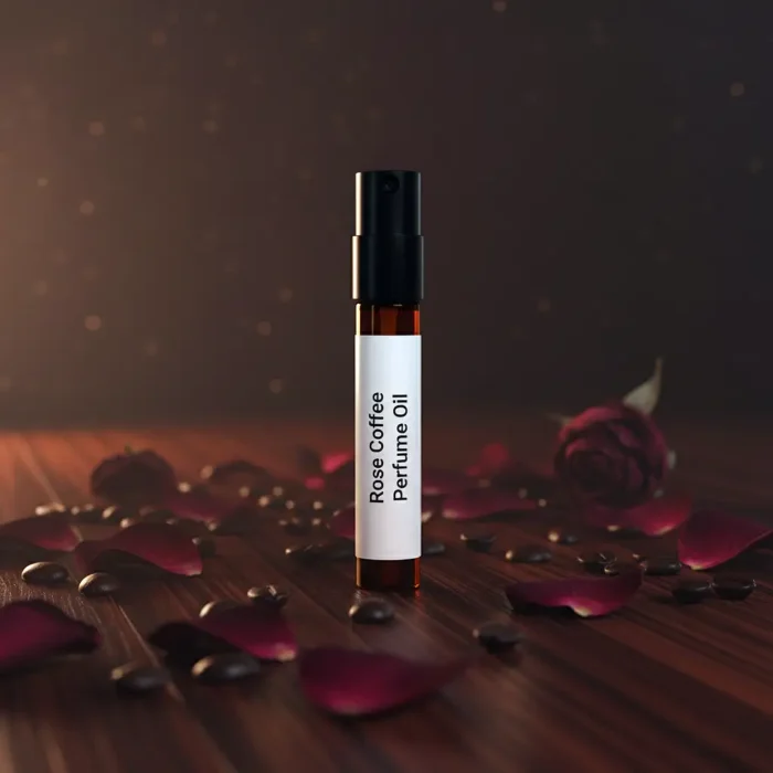 Discover Rose Coffee Perfume Oil, inspired by Tom Ford Café Rose (for reference only). A rich fusion of Damask rose, roasted coffee, amber, and sandalwood — sensual, sophisticated, and long-lasting. Perfect for evening elegance and cool-weather allure.