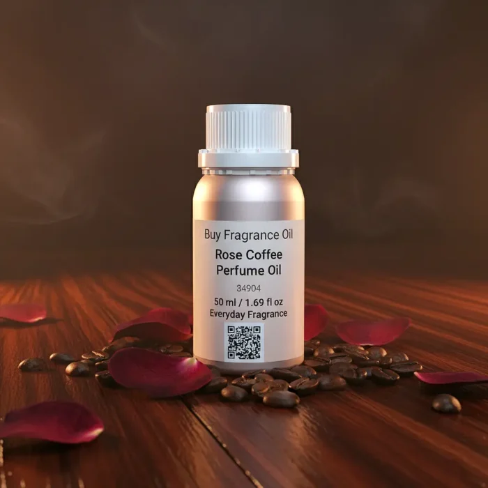 Discover Rose Coffee Perfume Oil, inspired by Tom Ford Café Rose (for reference only). A rich fusion of Damask rose, roasted coffee, amber, and sandalwood — sensual, sophisticated, and long-lasting. Perfect for evening elegance and cool-weather allure.