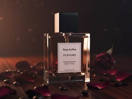 Discover Rose Coffee Perfume Oil, inspired by Tom Ford Café Rose (for reference only). A rich fusion of Damask rose, roasted coffee, amber, and sandalwood — sensual, sophisticated, and long-lasting. Perfect for evening elegance and cool-weather allure.