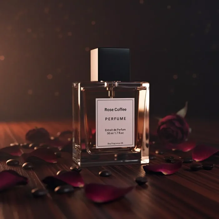 Discover Rose Coffee Perfume Oil, inspired by Tom Ford Café Rose (for reference only). A rich fusion of Damask rose, roasted coffee, amber, and sandalwood — sensual, sophisticated, and long-lasting. Perfect for evening elegance and cool-weather allure.