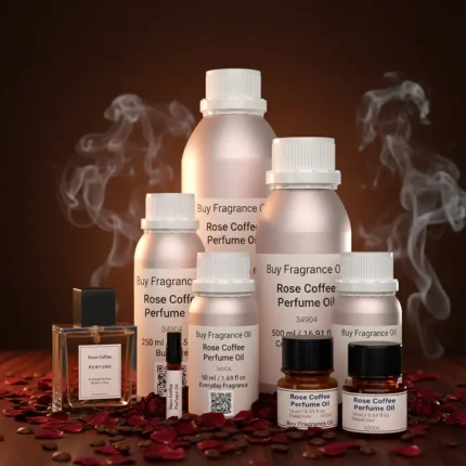 Discover Rose Coffee Perfume Oil, inspired by Tom Ford Café Rose (for reference only). A rich fusion of Damask rose, roasted coffee, amber, and sandalwood — sensual, sophisticated, and long-lasting. Perfect for evening elegance and cool-weather allure.