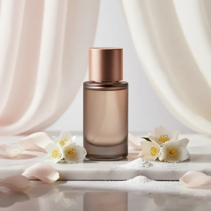 Experience Rose Jasmine Musk Perfume Oil, inspired by Lancôme Idôle (for reference only). A luminous floral blend of rose, jasmine, and soft white musk — pure, feminine, and refined. Alcohol-free, long-lasting perfume oil crafted for modern elegance and daily sophistication.