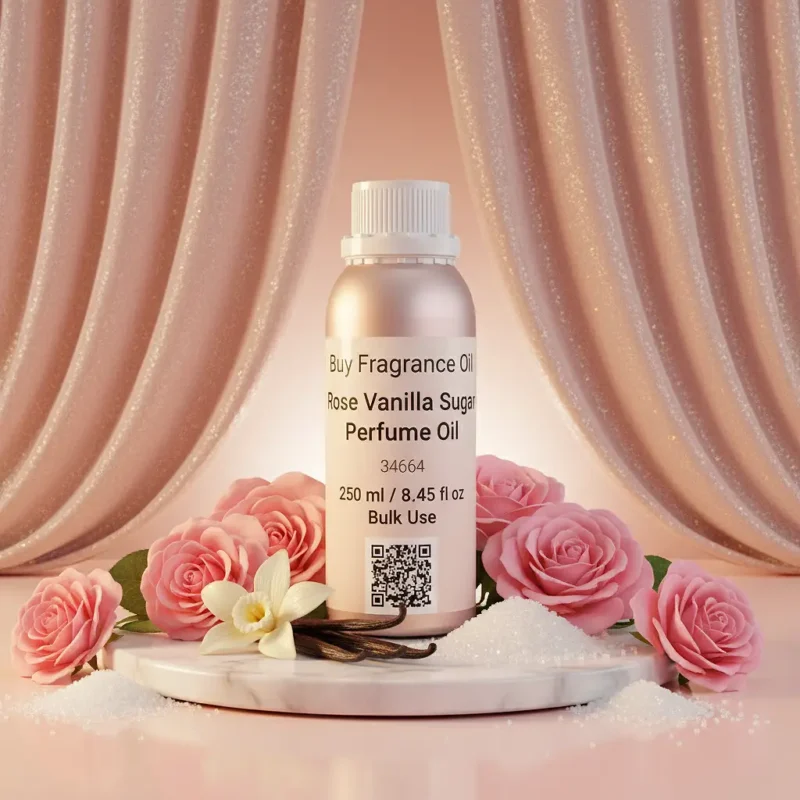 Discover Rose Vanilla Sugar Perfume Oil, inspired by Mancera Rose Vanille (for reference only). A sweet blend of rosewater, creamy vanilla, and sugar crystals with warm amber undertones. Alcohol-free, long-lasting perfume oil crafted for lovers of soft luxury and timeless romance.