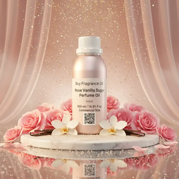 Discover Rose Vanilla Sugar Perfume Oil, inspired by Mancera Rose Vanille (for reference only). A sweet blend of rosewater, creamy vanilla, and sugar crystals with warm amber undertones. Alcohol-free, long-lasting perfume oil crafted for lovers of soft luxury and timeless romance.