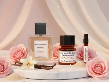 Discover Rose Vanilla Sugar Perfume Oil, inspired by Mancera Rose Vanille (for reference only). A sweet blend of rosewater, creamy vanilla, and sugar crystals with warm amber undertones. Alcohol-free, long-lasting perfume oil crafted for lovers of soft luxury and timeless romance.
