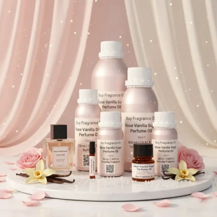 Discover Rose Vanilla Sugar Perfume Oil, inspired by Mancera Rose Vanille (for reference only). A sweet blend of rosewater, creamy vanilla, and sugar crystals with warm amber undertones. Alcohol-free, long-lasting perfume oil crafted for lovers of soft luxury and timeless romance.