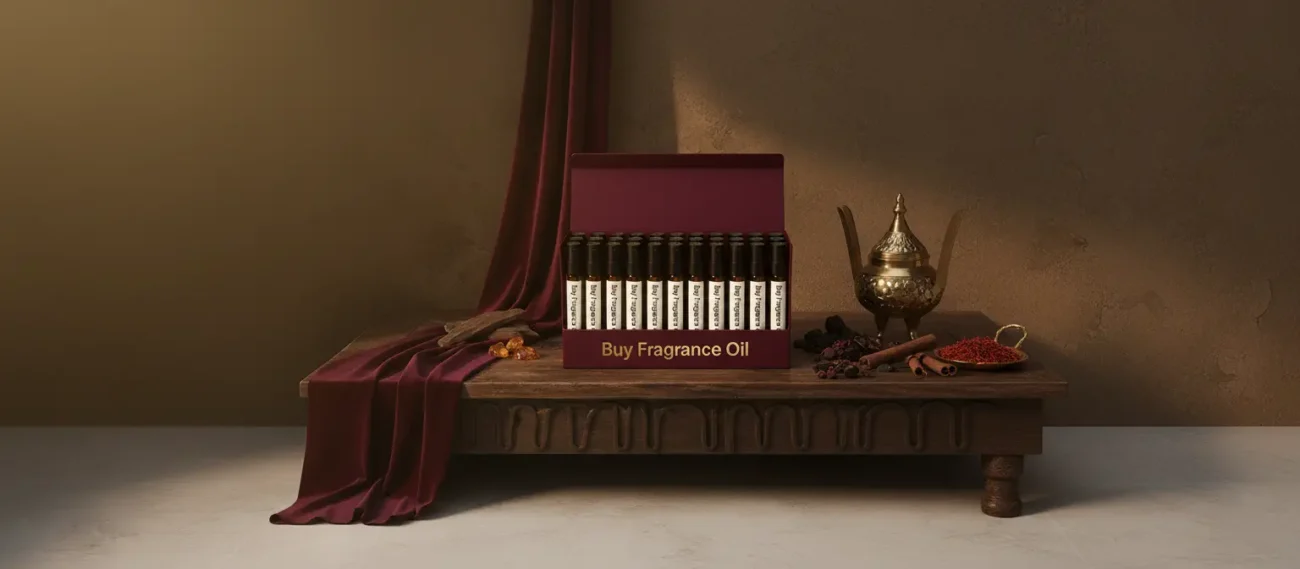 Oriental Perfume Oil Trial Kit 30 scents - Explore 30 extrait-grade oriental perfume oils inspired by oud, amber and musk blends. Alcohol-free, long-lasting.
