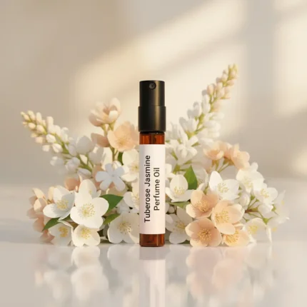 Tuberose Jasmine Perfume Oil – white floral amber fragrance inspired by Good Girl Gone Bad, elegant feminine perfume oil.