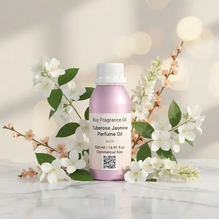 Tuberose Jasmine Perfume Oil – white floral amber fragrance inspired by Good Girl Gone Bad, elegant feminine perfume oil.