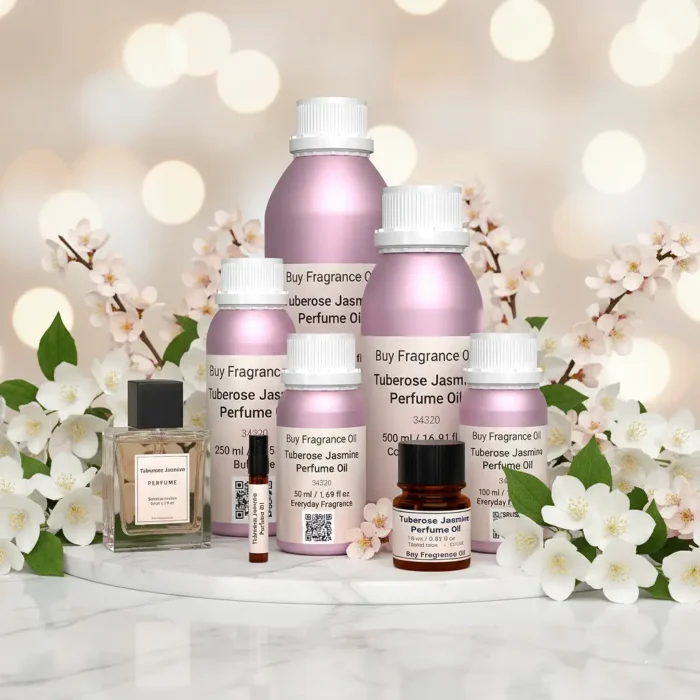Tuberose Jasmine Perfume Oil – white floral amber fragrance inspired by Good Girl Gone Bad, elegant feminine perfume oil.