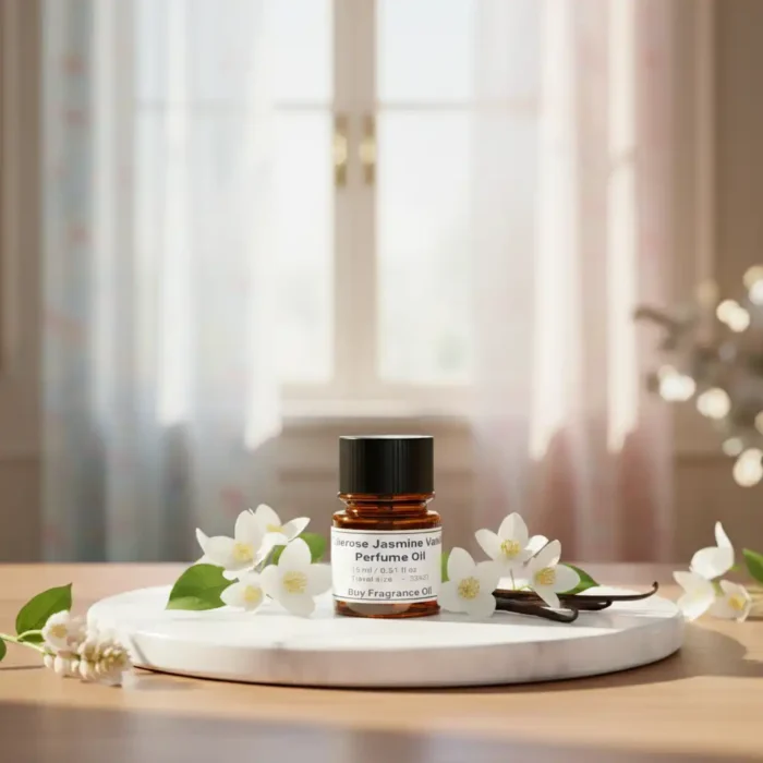 Tuberose Jasmine Vanilla Perfume Oil | Long-Lasting Floral Amber Fragrance Inspired by Armani My Way