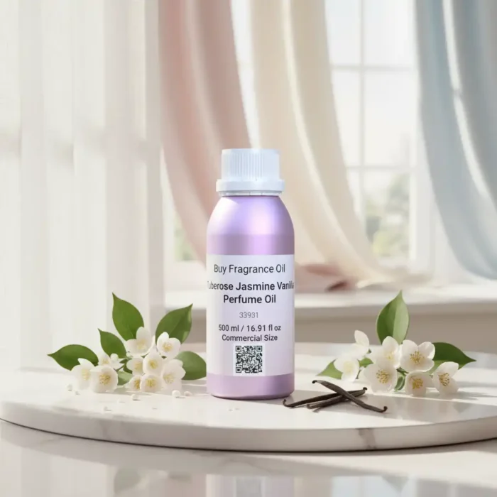 Tuberose Jasmine Vanilla Perfume Oil | Long-Lasting Floral Amber Fragrance Inspired by Armani My Way