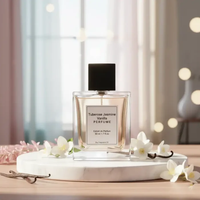 Tuberose Jasmine Vanilla Perfume Oil | Long-Lasting Floral Amber Fragrance Inspired by Armani My Way