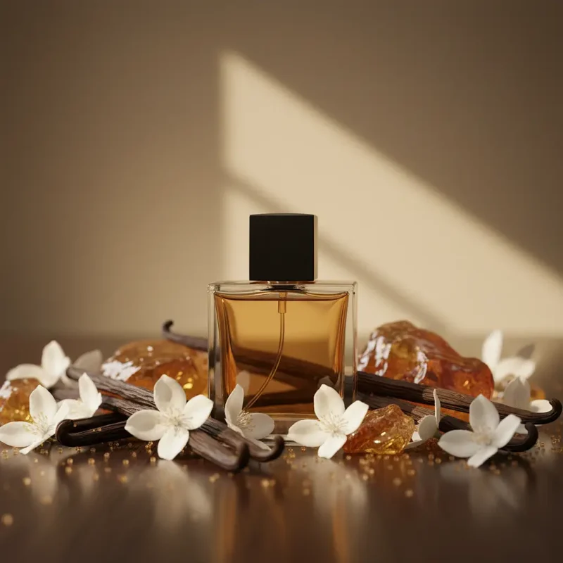 Vanilla Amber Jasmine Perfume Oil – warm amber floral fragrance inspired by Dolce & Gabbana The One.