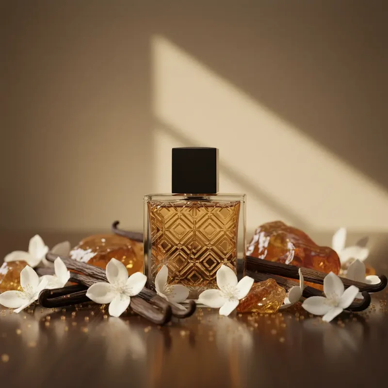 Vanilla Amber Jasmine Perfume Oil – warm amber floral fragrance inspired by Dolce & Gabbana The One.