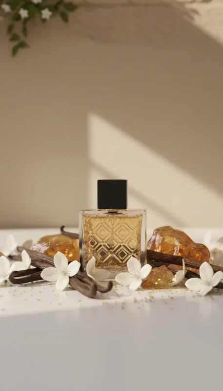 Vanilla Amber Jasmine Perfume Oil – warm amber floral fragrance inspired by Dolce & Gabbana The One.
