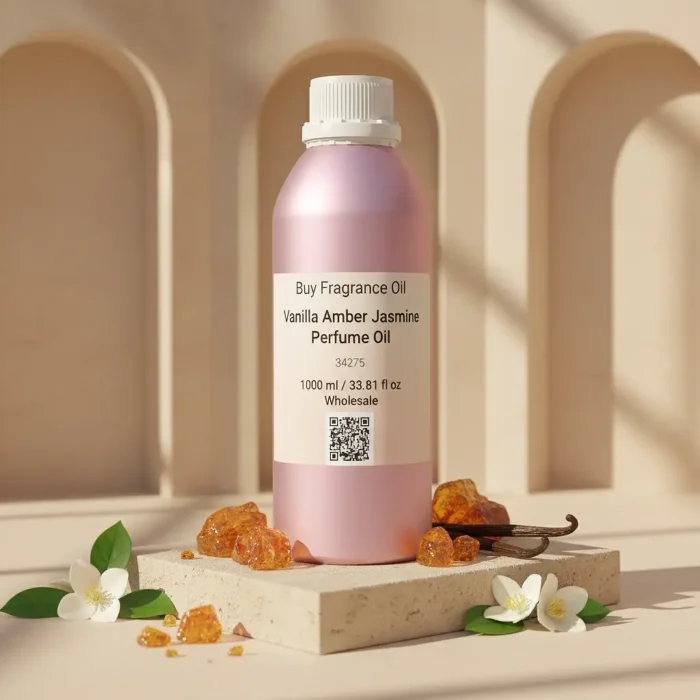 Vanilla Amber Jasmine Perfume Oil – warm amber floral fragrance inspired by Dolce & Gabbana The One.