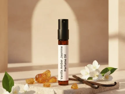 Vanilla Amber Jasmine Perfume Oil – warm amber floral fragrance inspired by Dolce & Gabbana The One.