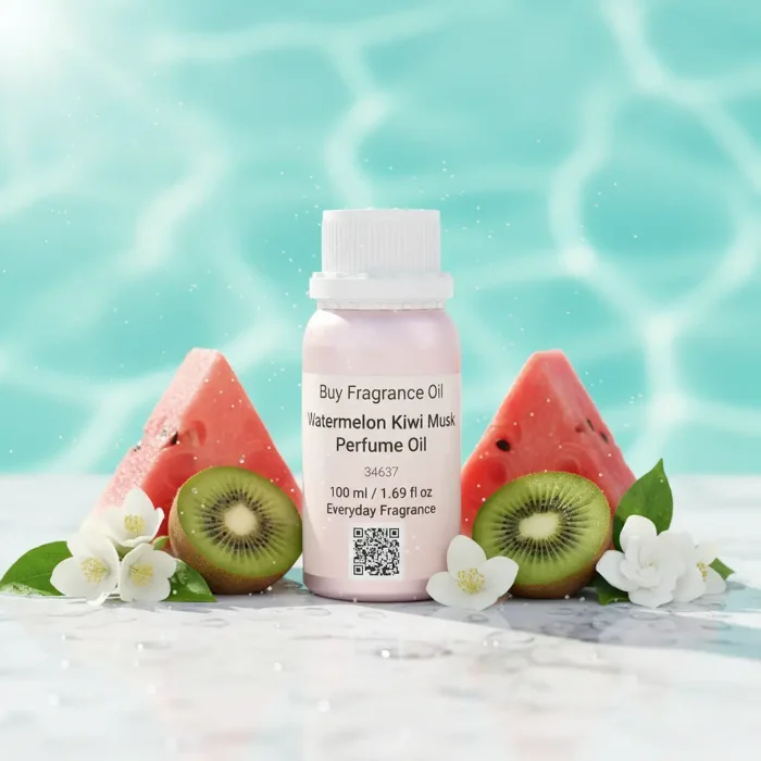 Experience Watermelon Kiwi Musk Perfume Oil, inspired by Dolce & Gabbana L’Imperatrice 3 (for reference only). A juicy, refreshing blend of watermelon, kiwi, and soft musk that radiates summer energy, youthful charm, and effortless elegance. Alcohol-free and long-lasting fruity floral perfume oil.
