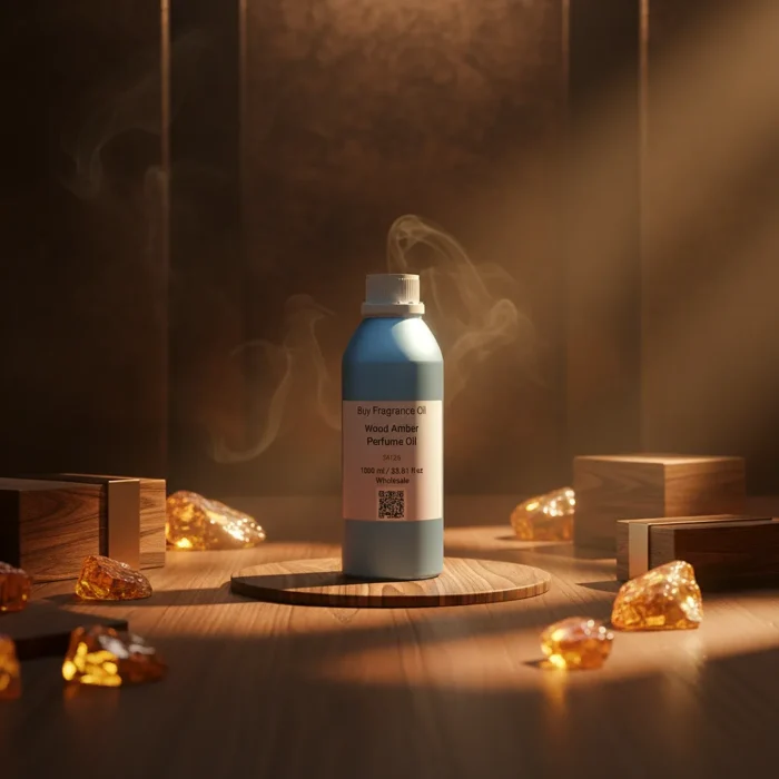 Wood Amber Perfume Oil – woody amber fragrance for men featuring amber, sandalwood, and musk, inspired by Bvlgari Man.