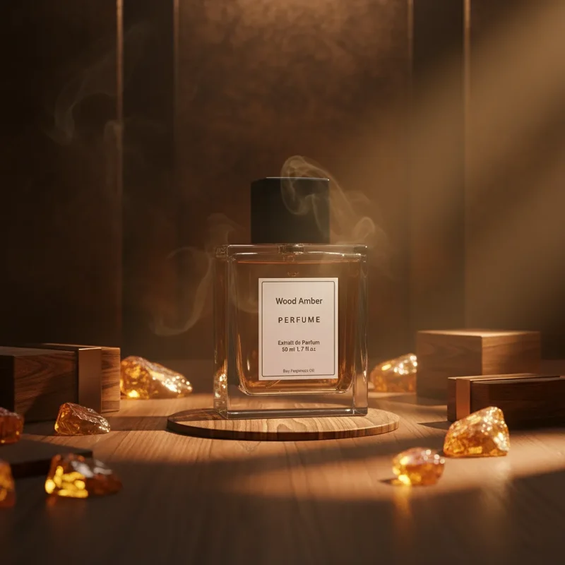 Wood Amber Perfume Oil – woody amber fragrance for men featuring amber, sandalwood, and musk, inspired by Bvlgari Man.