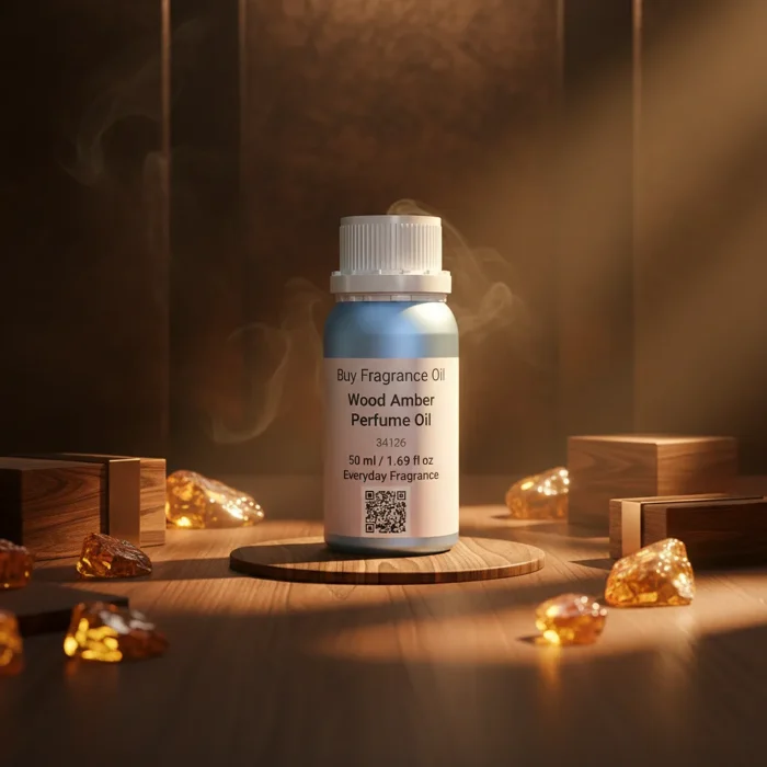 Wood Amber Perfume Oil – woody amber fragrance for men featuring amber, sandalwood, and musk, inspired by Bvlgari Man.