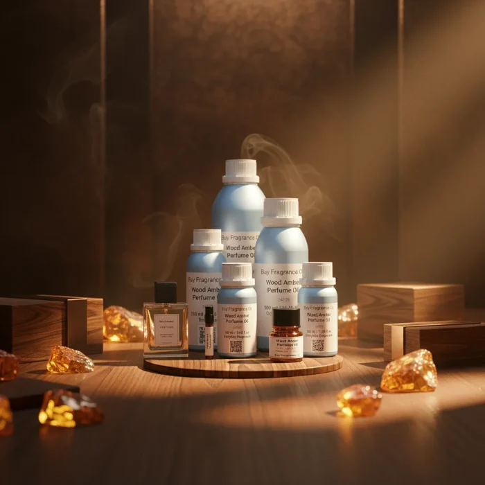 Wood Amber Perfume Oil – woody amber fragrance for men featuring amber, sandalwood, and musk, inspired by Bvlgari Man.