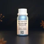 Oud amber spice perfume oil background with dark smoky oud wood, glowing amber resin and warm oriental spice atmosphere.