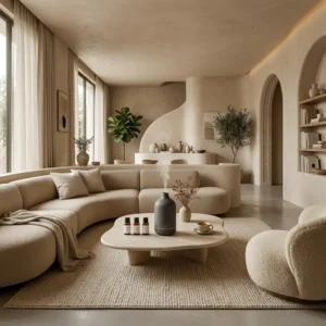 The Role of Fragrance in Emotional Wellness Spaces A minimalist ambient scent diffuser on a stone table inside a calming, softly lit luxury wellness lounge.